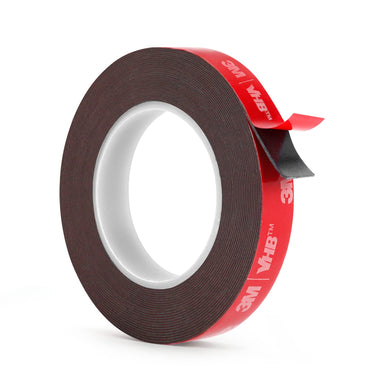 Double Sided Tape Heavy Duty, Small Waterproof Strong Mounting Adhesive Foam Tape, 10ft Length, 0.39in Width for LED Strip Lights, Home Decor, Car, Glass, Sign, Made of 3M VHB Tape,Red